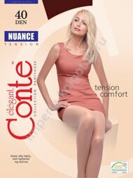 Nuance 40 den XL, Conte, колготки женские c шортиками (Bronze, 6)